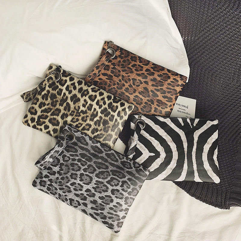 Paziye Leopard Print Temperament Clutch Bag