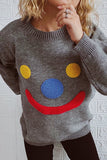 Clown Smile Knit Pullover Sweaters Winter Outfits