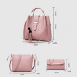 Paziye Retro Hand-held Messenger One-shoulder Three-piece Bag