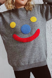 Clown Smile Knit Pullover Sweaters Winter Outfits