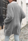 Winter Outfits Plain Open Front Pocket Long Length Sweater Cardigans
