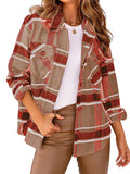 Women's Plaid Cardigan Loose Casual Coat