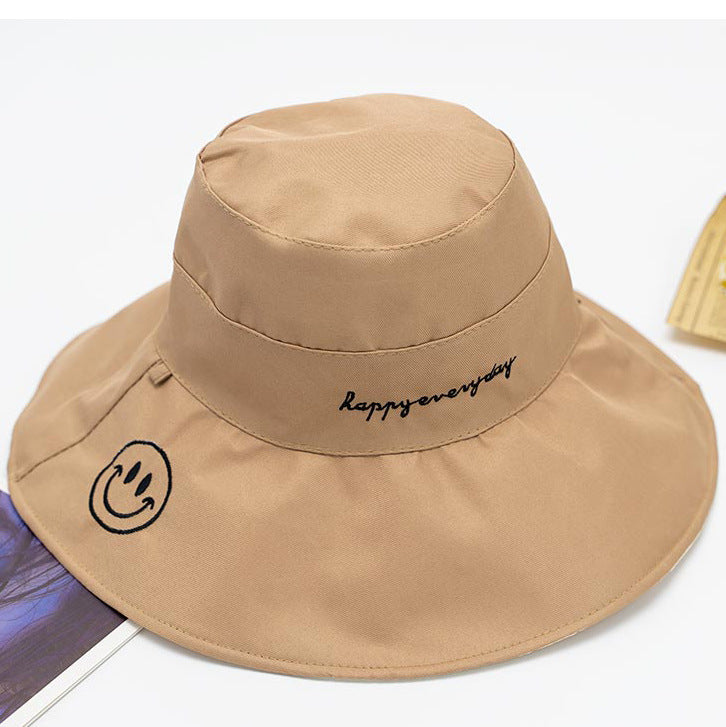 Women's Smiley Double Sided Sunshade Bucket Hat
