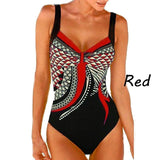 Summer Retro One Piece Swimsuits Closed Bodysuit Swimwear
