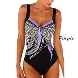 Summer Retro One Piece Swimsuits Closed Bodysuit Swimwear