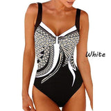 Summer Retro One Piece Swimsuits Closed Bodysuit Swimwear