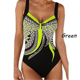 Summer Retro One Piece Swimsuits Closed Bodysuit Swimwear