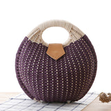Shell Shaped Straw Woven Tote Bag
