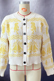 Jingle Bell Knit Open Front Button Sweater Cardigans