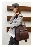 Paziye Lacquered PU Backpack