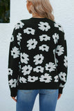 Flower Knitting Pullover Sweater