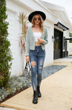 Autumn Outfits Plain Hollow Out Knit Open Sweater Cardigans