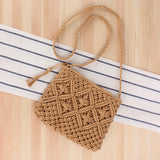 Tassel Handmade Woven Cotton Thread Crossbody Bag