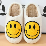 Couple home smiley face soft plush comfy warm slippers