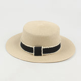 Paziye Flat Brim Straw Hat