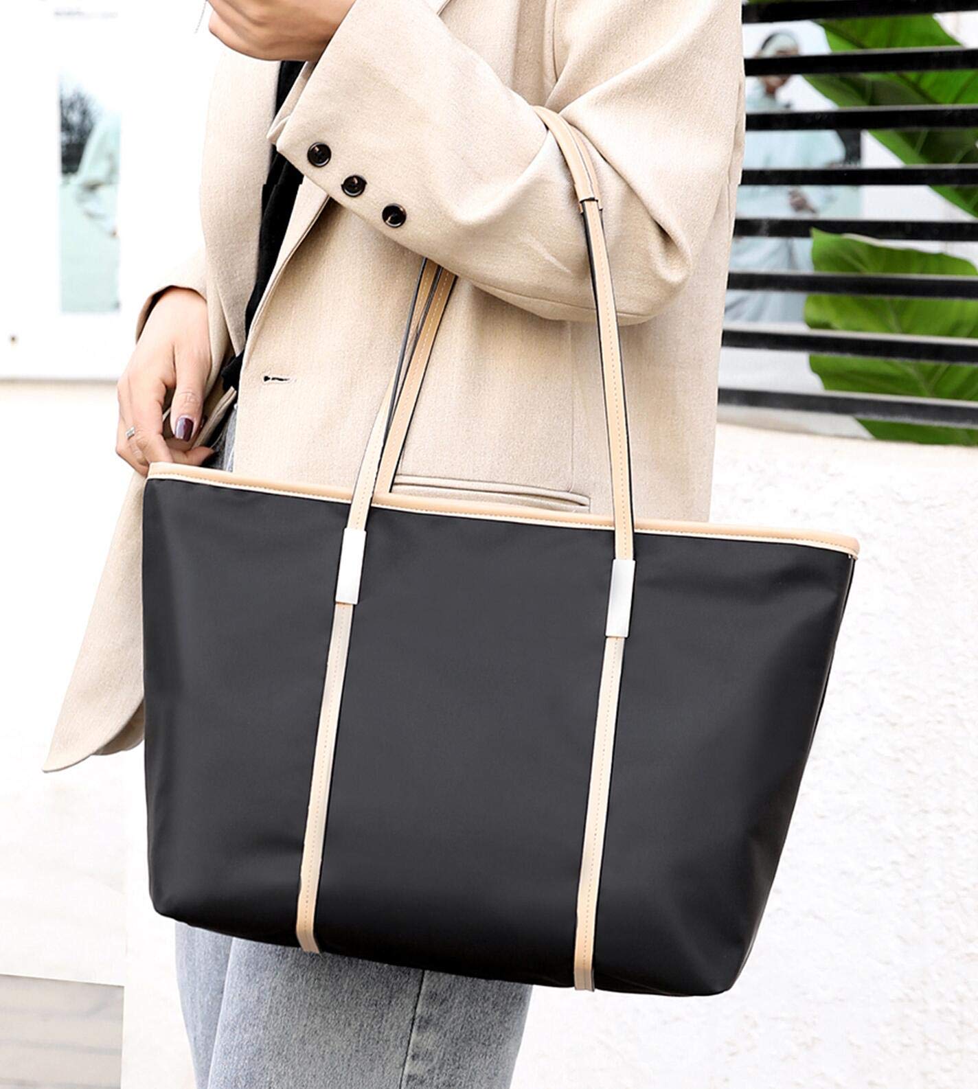 Shoulder bag women's bag canvas bag nylon European and American fashion tote bag briefcase