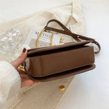 Niche One-shoulder Diagonal Bag Retro Contrast Color Small Square Bag