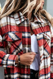 Autumn and Winter Women's Plaid Long Sleeve Coat Shirt