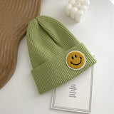 Paziye Fashionable knitted smiley beanie hat