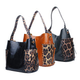 Paziye Leopard Print PU Magnetic Buckle Shoulder Bag