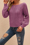 Off Shoulder Cable Knit Sweaters