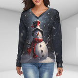 Christmas Top   Printed Holiday Long Sleeve Top