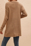 Fall Outfits Plain Crochet Knit Open Sweater Cardigans