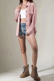 Plain Button Up Cable Knit Coat with Winter Outfits Pockets