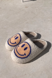 Couple home smiley face soft plush comfy warm slippers