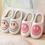 Couple home smiley face soft plush comfy warm slippers