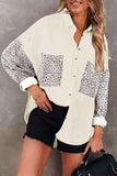 Corduroy Long Sleeve Button Down Shirts Casual Jacket