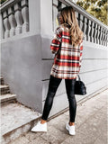 Plaid Flannel Shacket Jacket Women