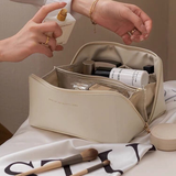 Makeup Bag Leather Cosmetic Bag Women Multifunction Toiletries Organizer Portable Travel Waterproof Storage Case