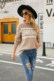 Fall Outfits Apres Ski Letter Knit Pullover Sweaters