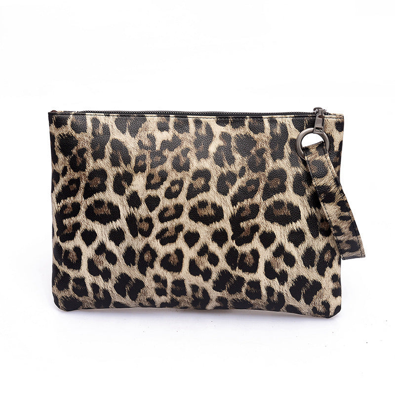 Paziye Leopard Print Temperament Clutch Bag