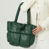 Space Cotton Luxury Designer Handbag Large Tote Winter New Soft Padded Shoulder Bags for Women Autumn Trend Crossbody Bag