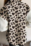 Plaid Splicing Buttons Closure Teddy Shacket Women