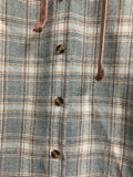Plaid Hoodies Shacket Shirt Jacket Women