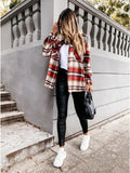 Plaid Flannel Shacket Jacket Women