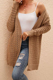 Fall Outfits Plain Crochet Knit Open Sweater Cardigans