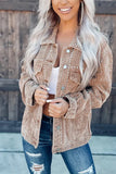 Rivet Patch Short Corduroy Jacket Winter Outfits Coat
