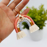 Paziye Handwoven Rainbow Keychain
