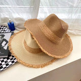 Raffia Jazz Hat Sunscreen Sunshade Straw Hat Versatile
