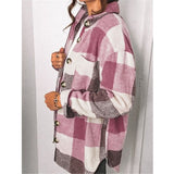 Plaid Flannel Shacket Jacket Women