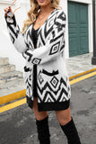 Winter Outfits Open Front Knitting Pockets Cardigan