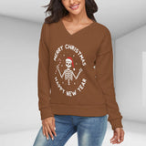 Christmas Top   Printed Vintage Long Sleeve Top