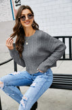 Fall Outfits Plain Cable Knit Pullover Sweaters