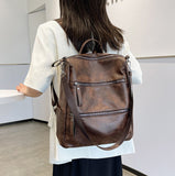 Paziye Vintage Soft Front Ladies Backpack