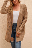 Fall Outfits Plain Crochet Knit Open Sweater Cardigans
