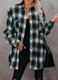 Plaid Flannel Shacket Jacket Women